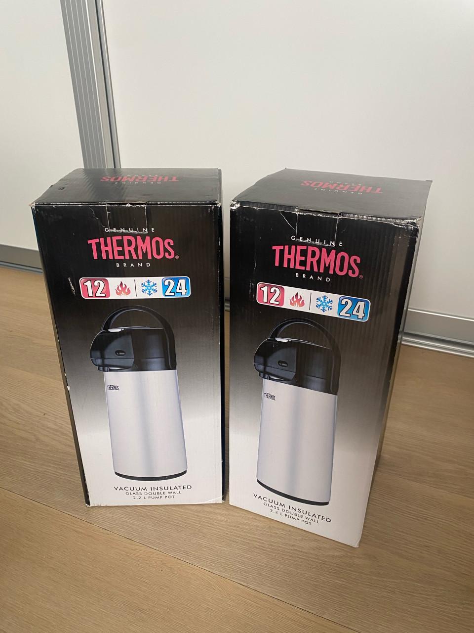 Thermoskannen groot met pomp functie