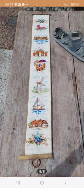 Schellekoord koperen beslag/borduur molens/gebouwen