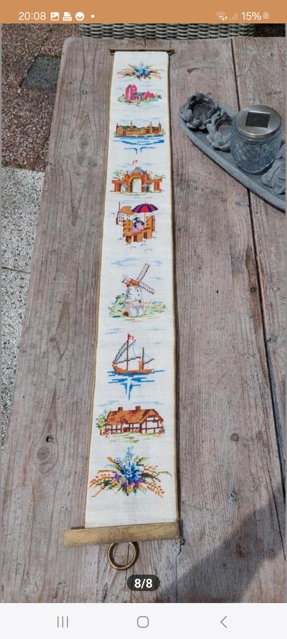 Schellekoord koperen beslag/borduur molens/gebouwen