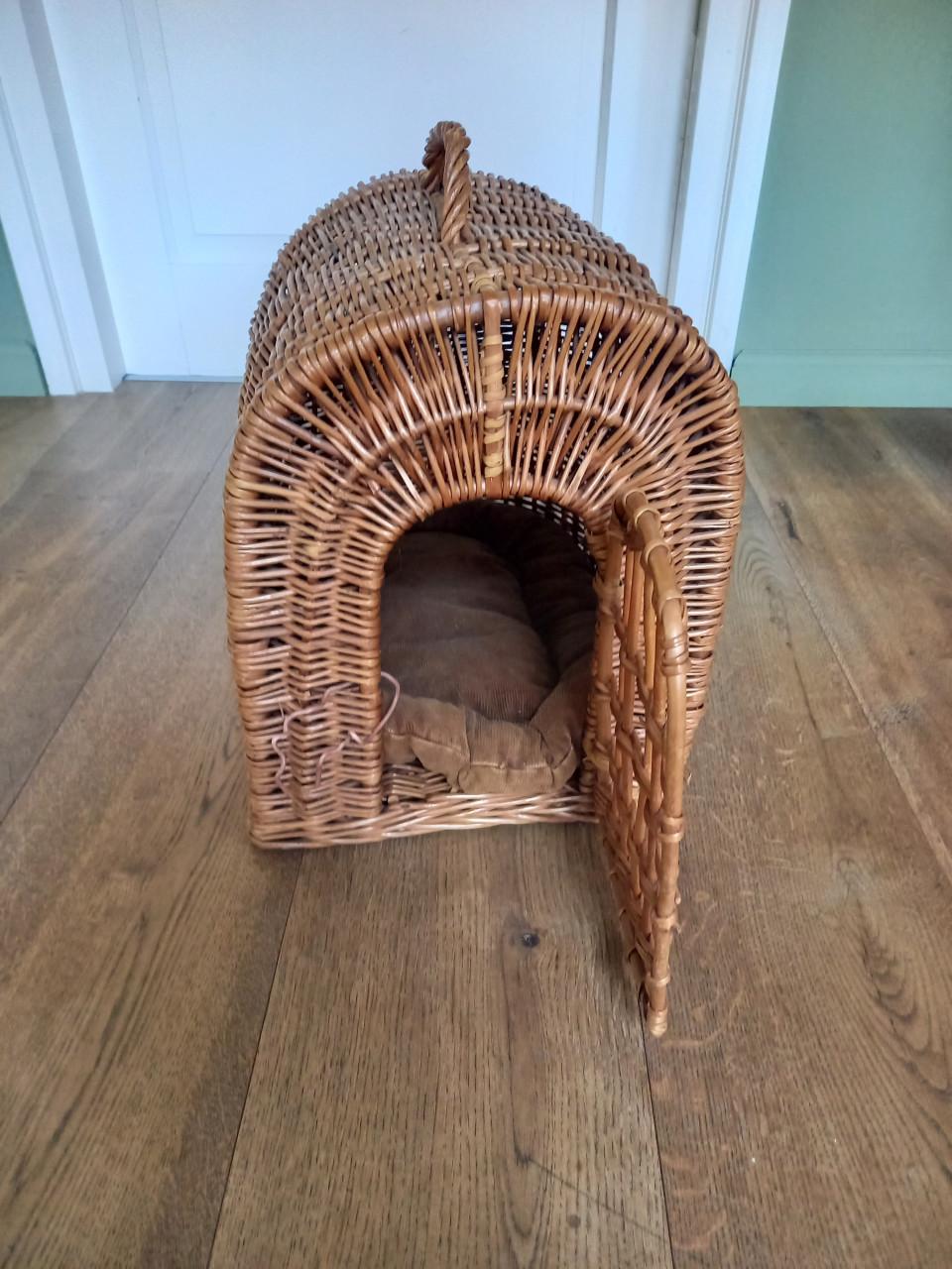 Rieten reis kattenmandje