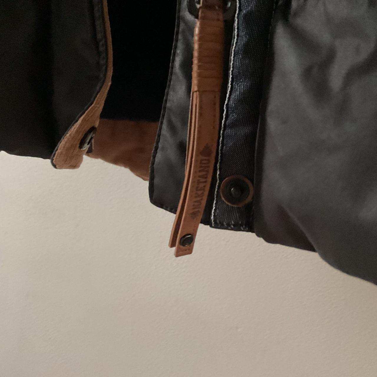 Zwarte Naketano lange dames winterjas met capuchon, mt 42/44, teddy voering