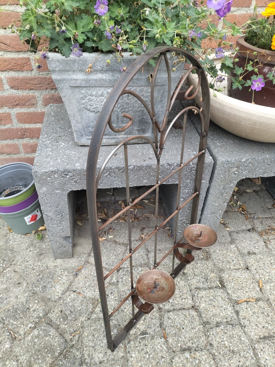Kandelaar voor aan de wand binnen/buiten