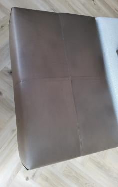 Bruin Lederen Design Poef