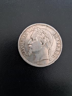 5 franc napoleon 1869 zilver