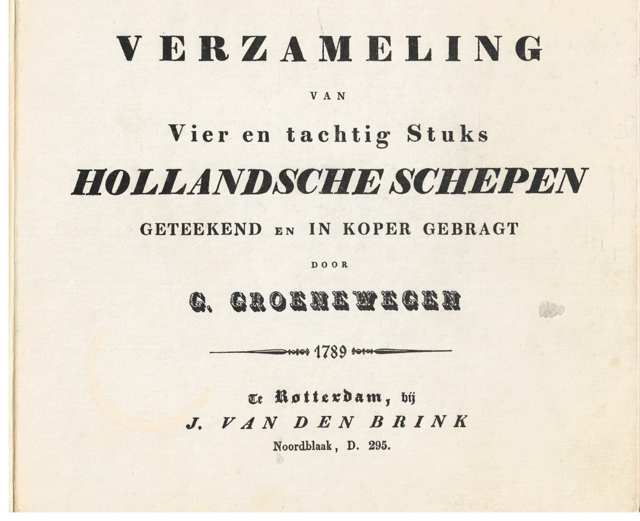 Verzameling van 84 stuks Hollandse schepen (1789)