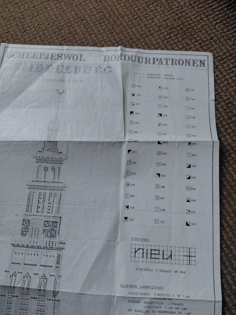 Borduurpatroon Lange Jan Middelburg