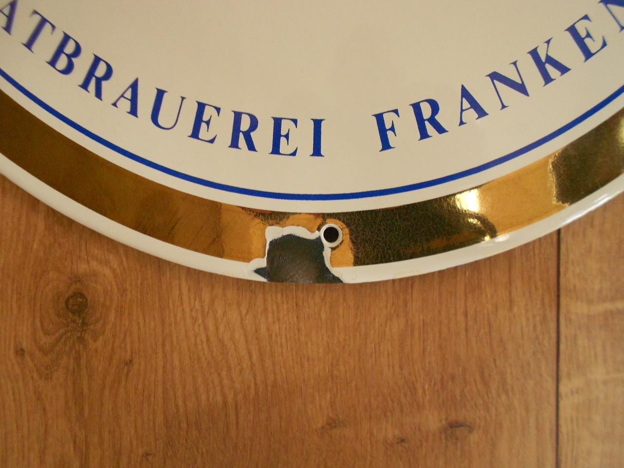 Emaille reclamebord frankenheim alt