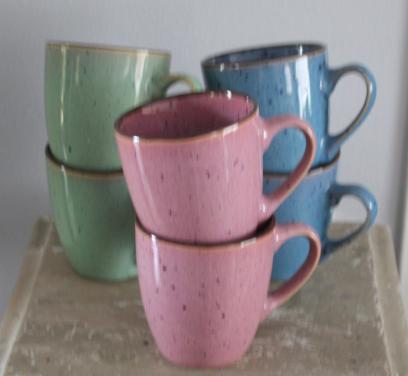 Set van 6 koffie kopje kleurrijk