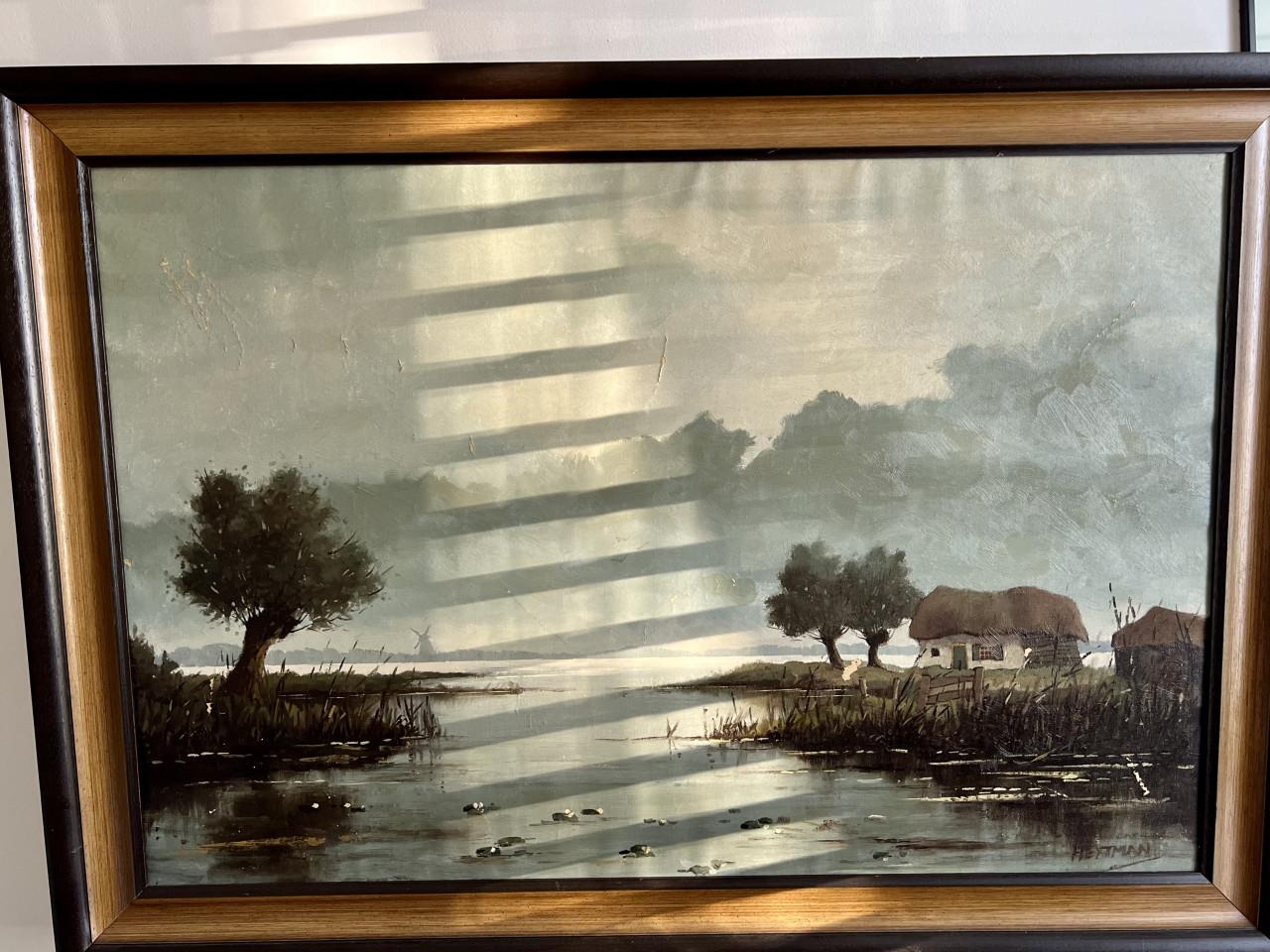 Schilderij abstract landschap