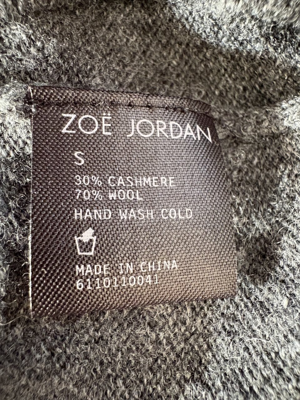 Cashmere trui Zoë Jordan maat S.