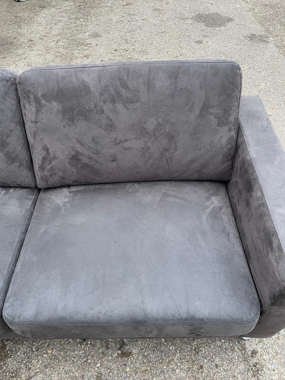 Grote Antraciet Hoekbank-Ruime Lounge Zit-Gratis Levering