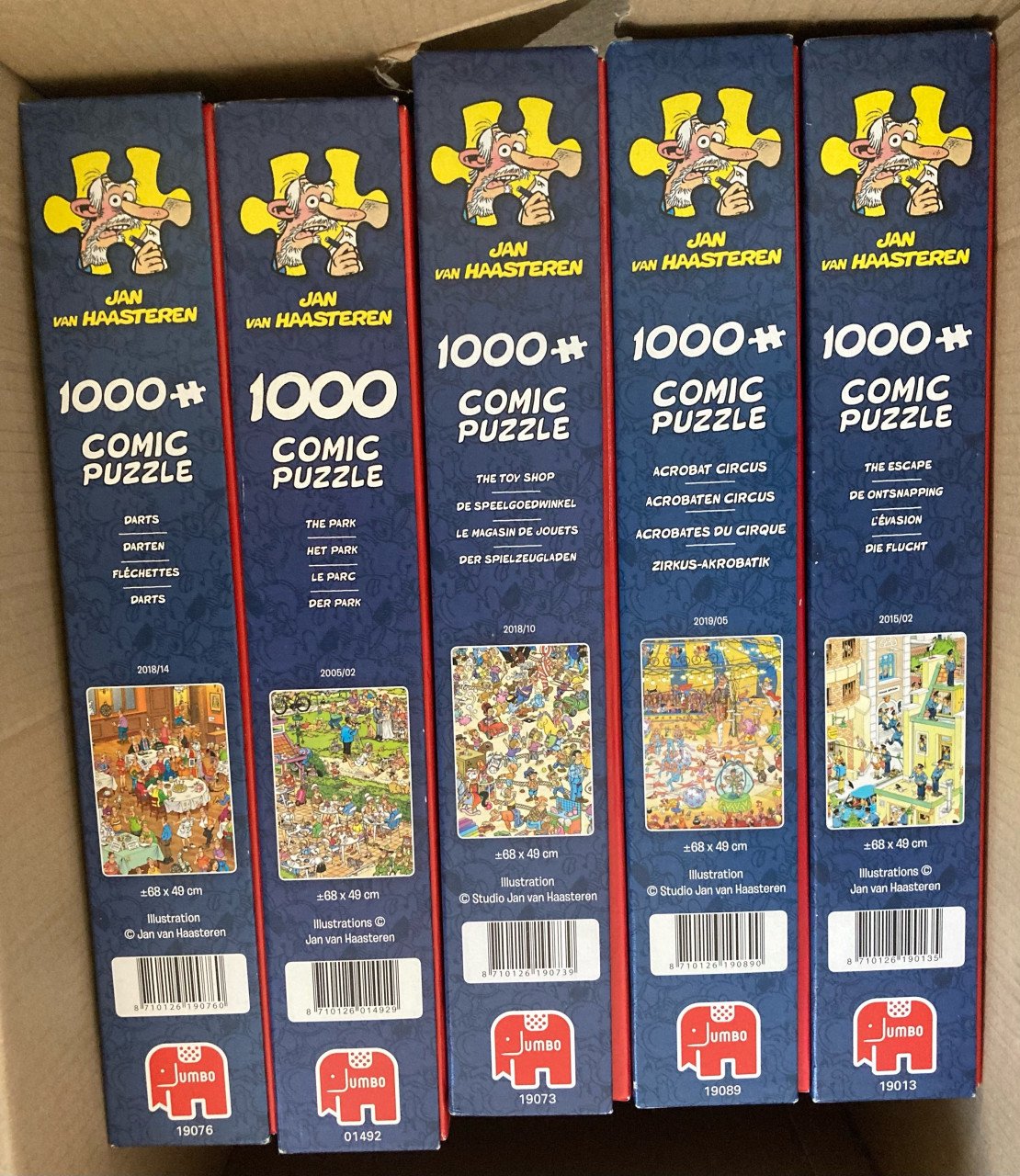 16 puzzels 1000 stuks Jan van Haasteren