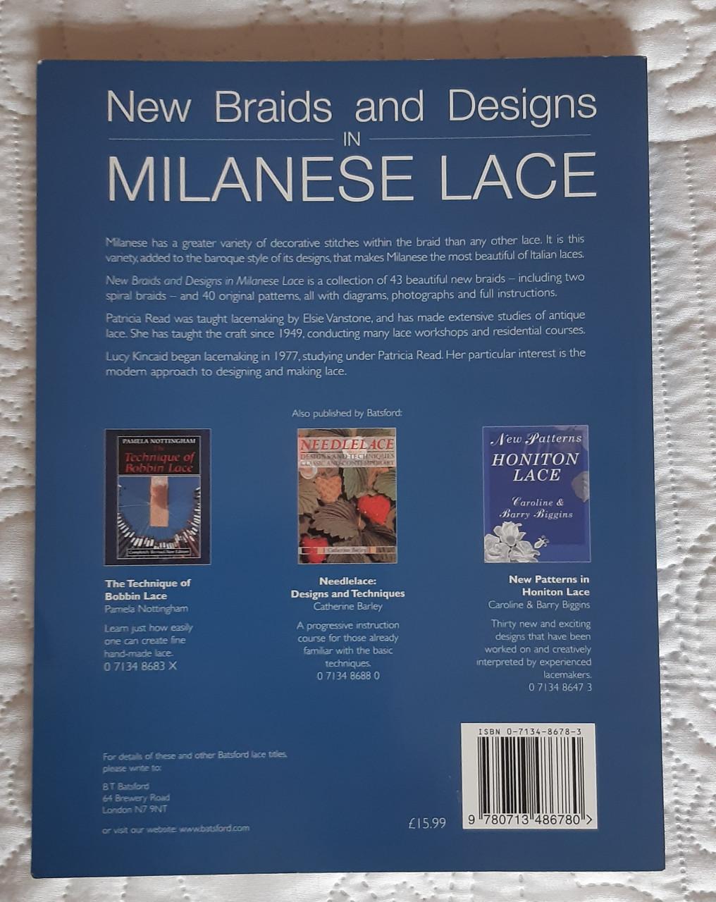 Kantklossen: Milanese kant , New braids and designs Milanese lace
