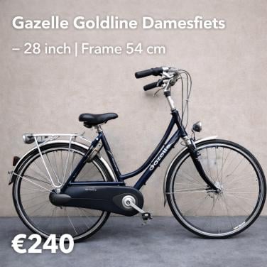 🚲 Gazelle Goldline Damesfiets – 28 inch | Frame 54 cm 💙