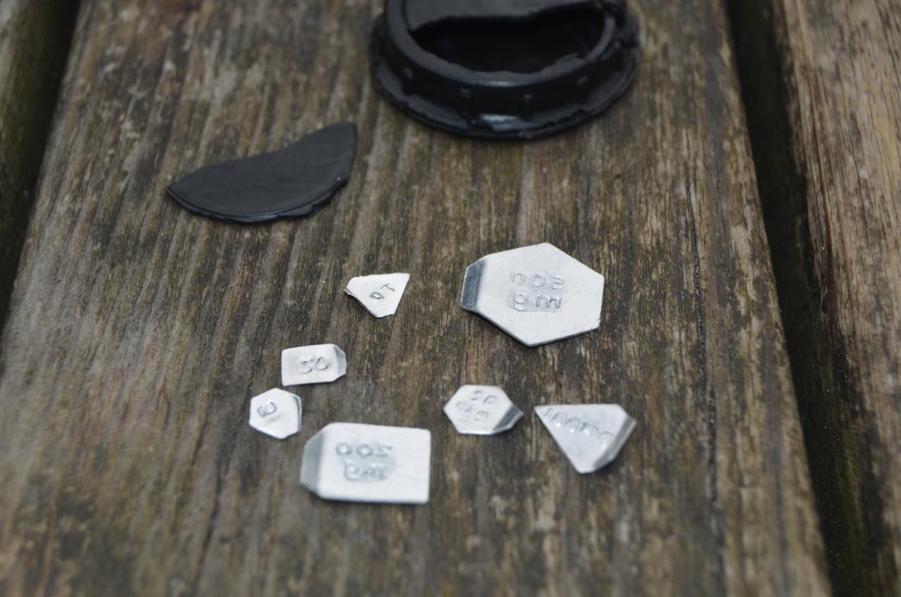 Fraaie antieke reisbalans in mooie doos.