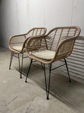 Tuinstoelen rotan 6x