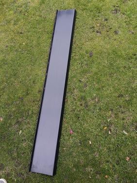 Metaal dorpel ,zwart,  130 cm x15cm.