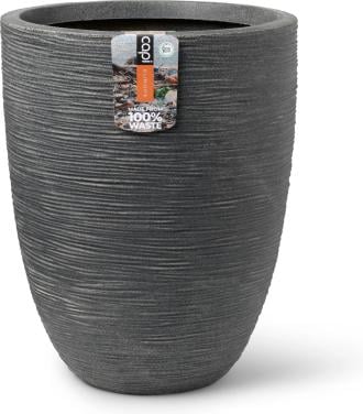 Capi Europe bloempot Waste Rib antraciet D 46 H 60 cm