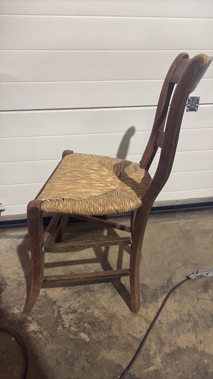Rieten stoel