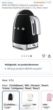 SMEG waterkoker