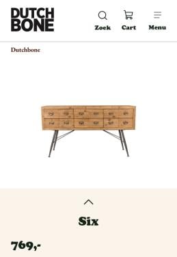 Mooi Dutchbone dressoir met lades