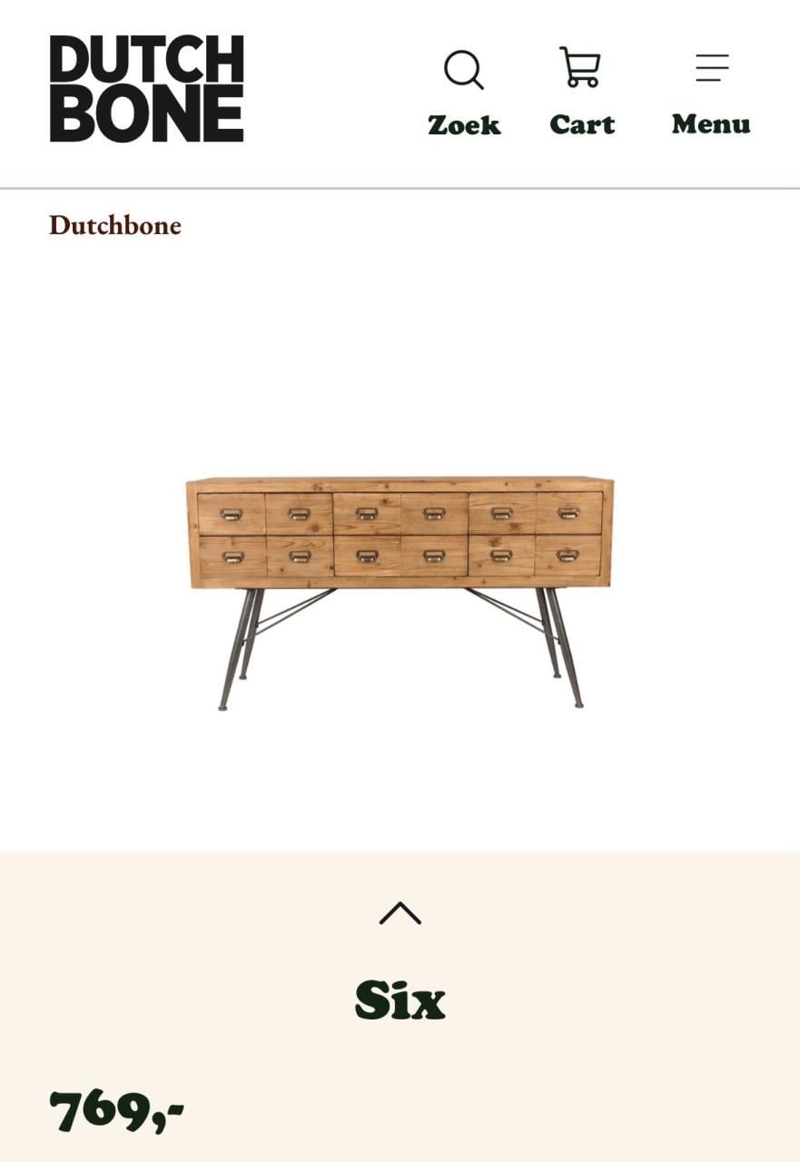 Mooi Dutchbone dressoir met lades