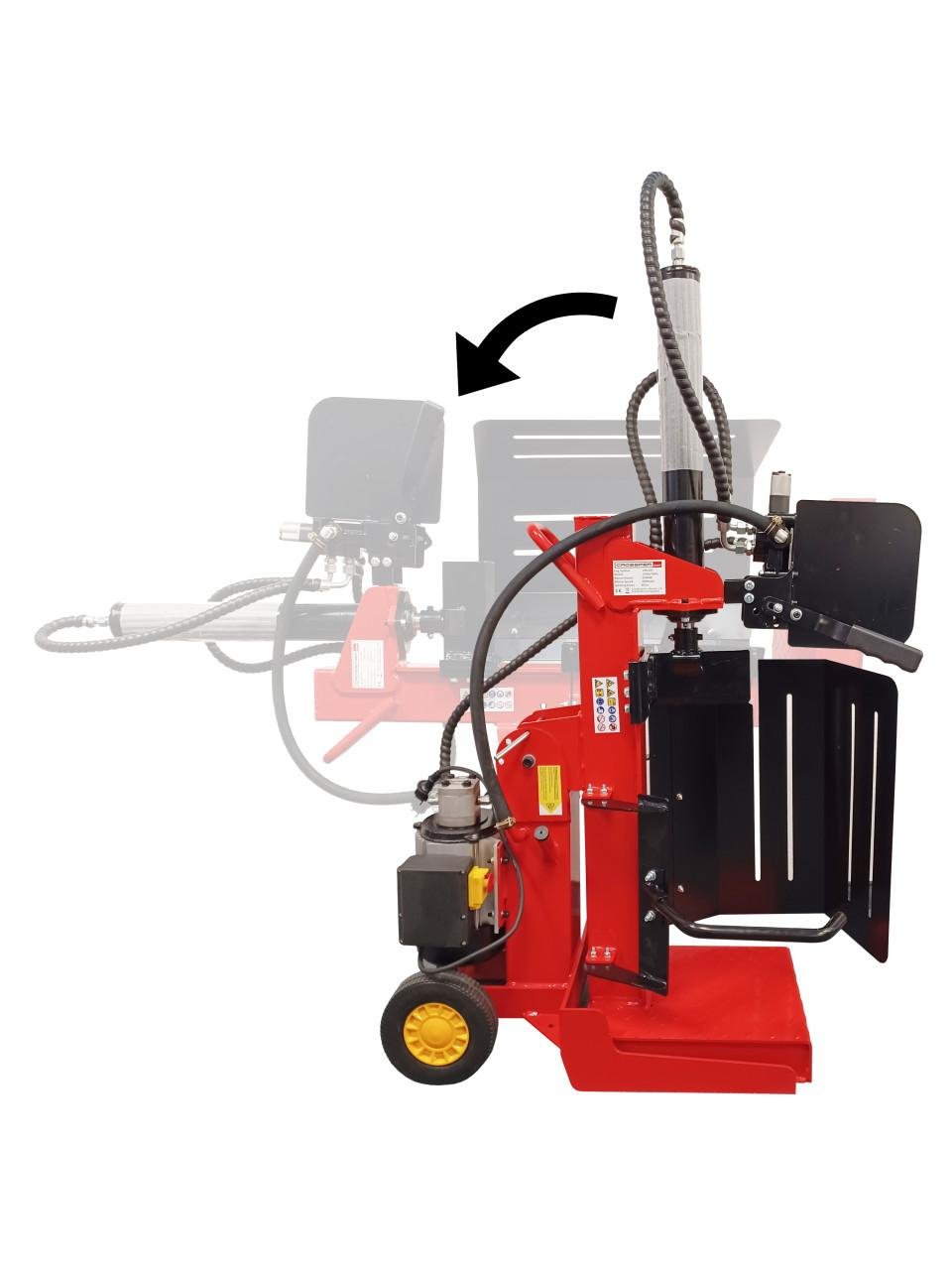 Crossfer houtklover, houtkliever, kliever 8TO staand & liggend