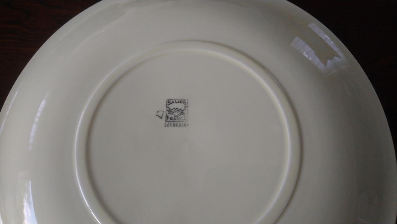 Set van 2 vintage Franse schalen Salins servies Catherine