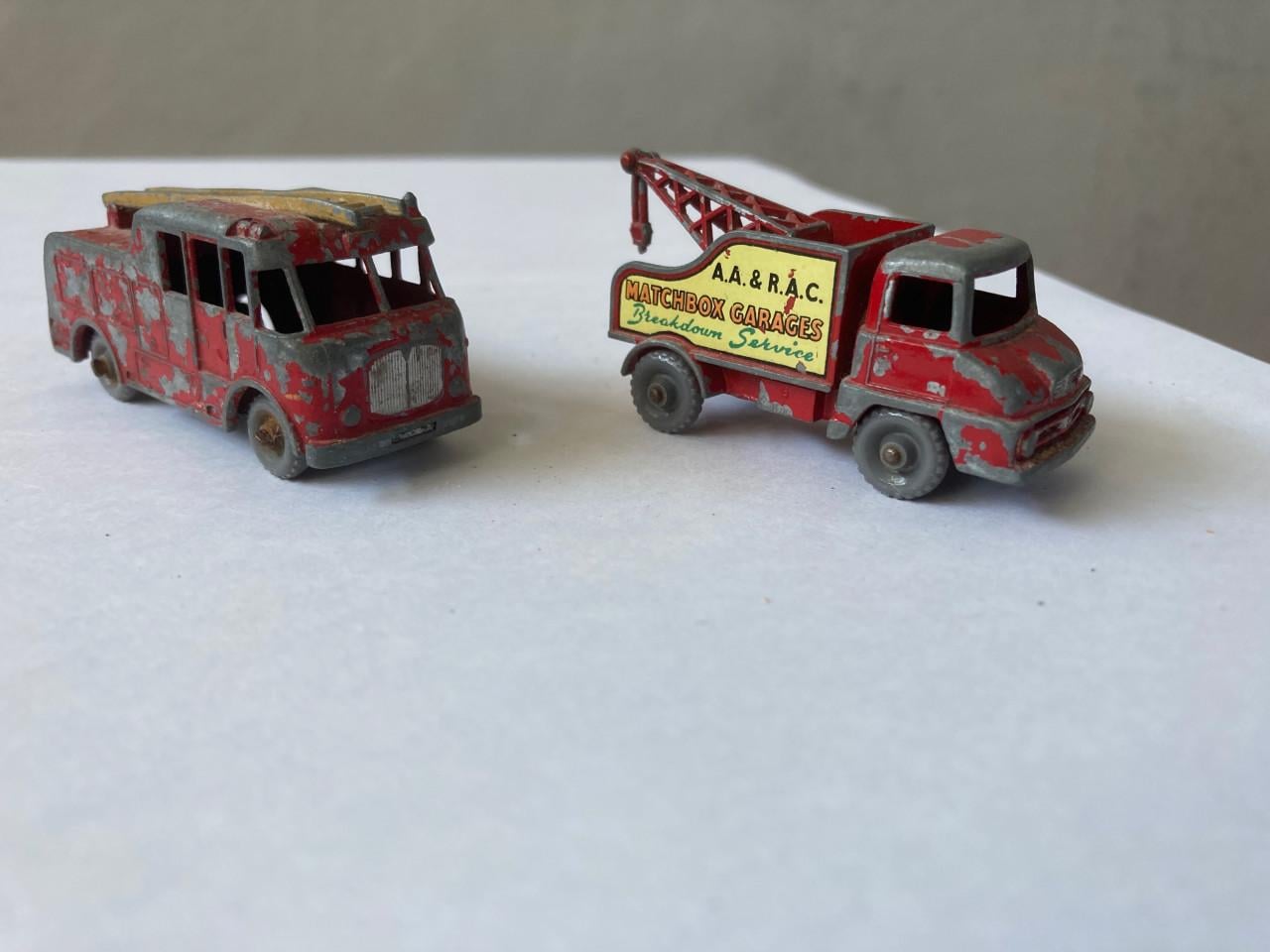 7 vintage Matchbox schaalmodellen