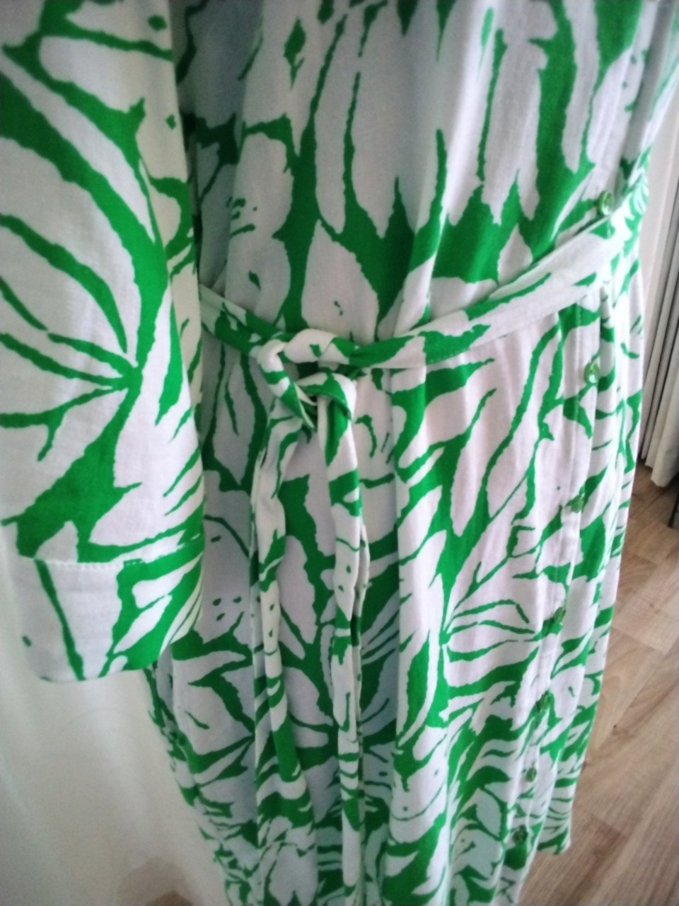 Groen/ witte jurk merk Kyra