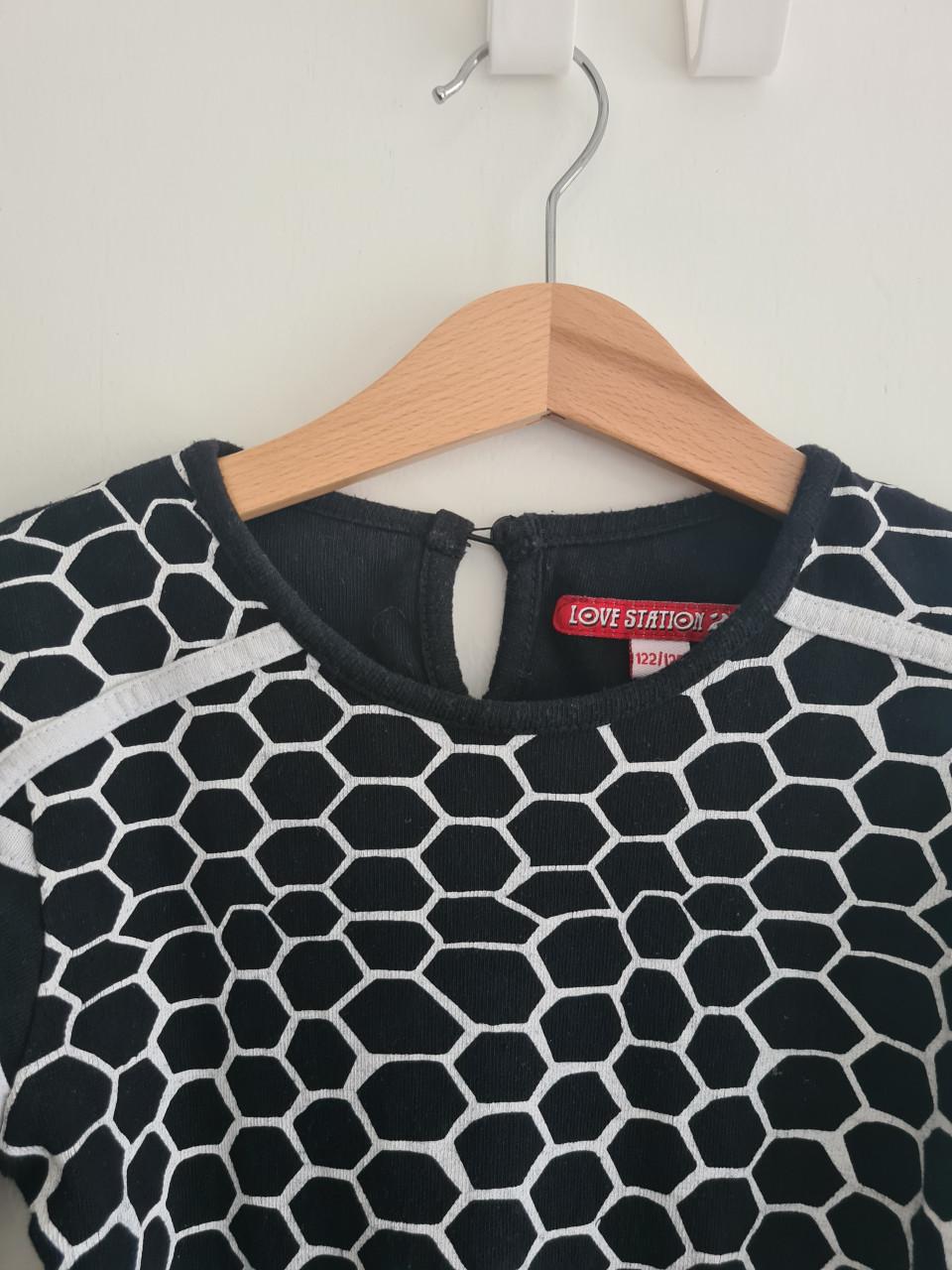 Love Station 22 zwart-wit jurkje  Mt 122-128