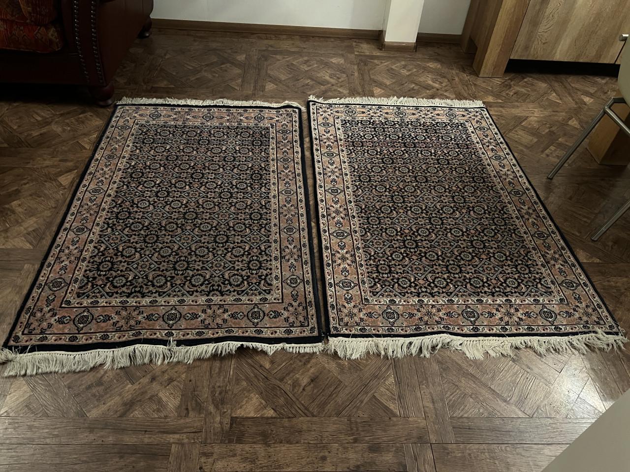 2x Perzisch tapijt handgeknoopt oosters vloerkleed wol vintage klassiek