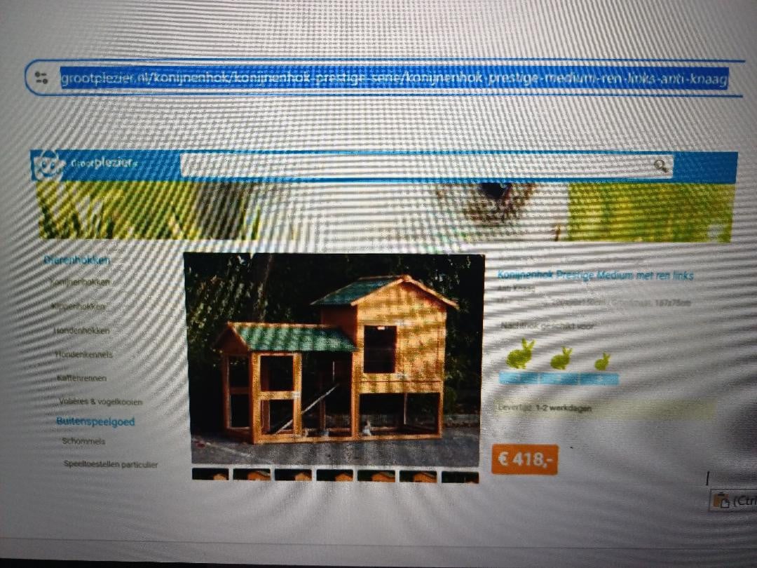 Gloednieuw konijnenhok NOOIT GEBRUIKT