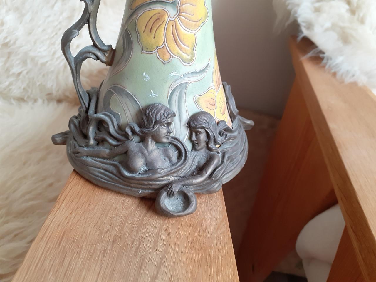 Originele antieke Jugendstil vaas/kan