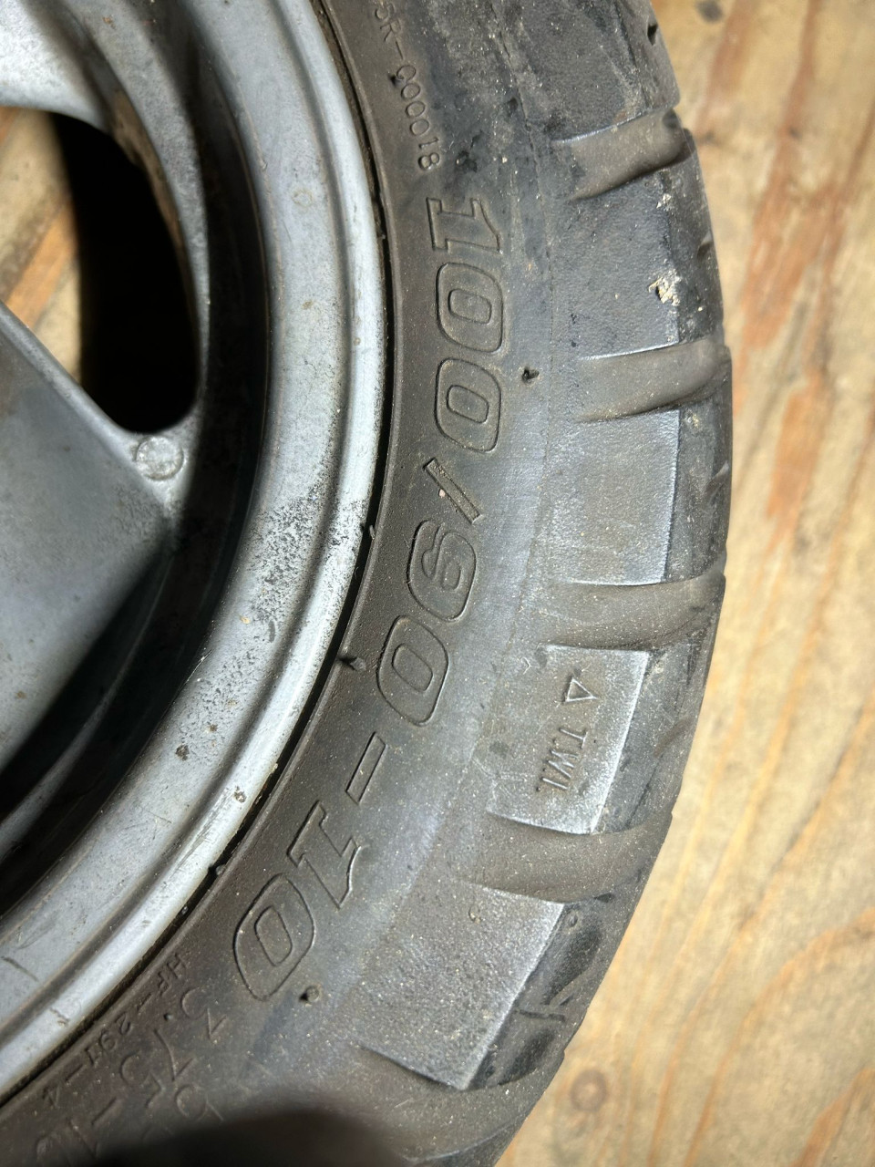 1X ALUMINIUM SCOOTER VELG MET AS EN REMSCHIJF-HWA FONG BAND