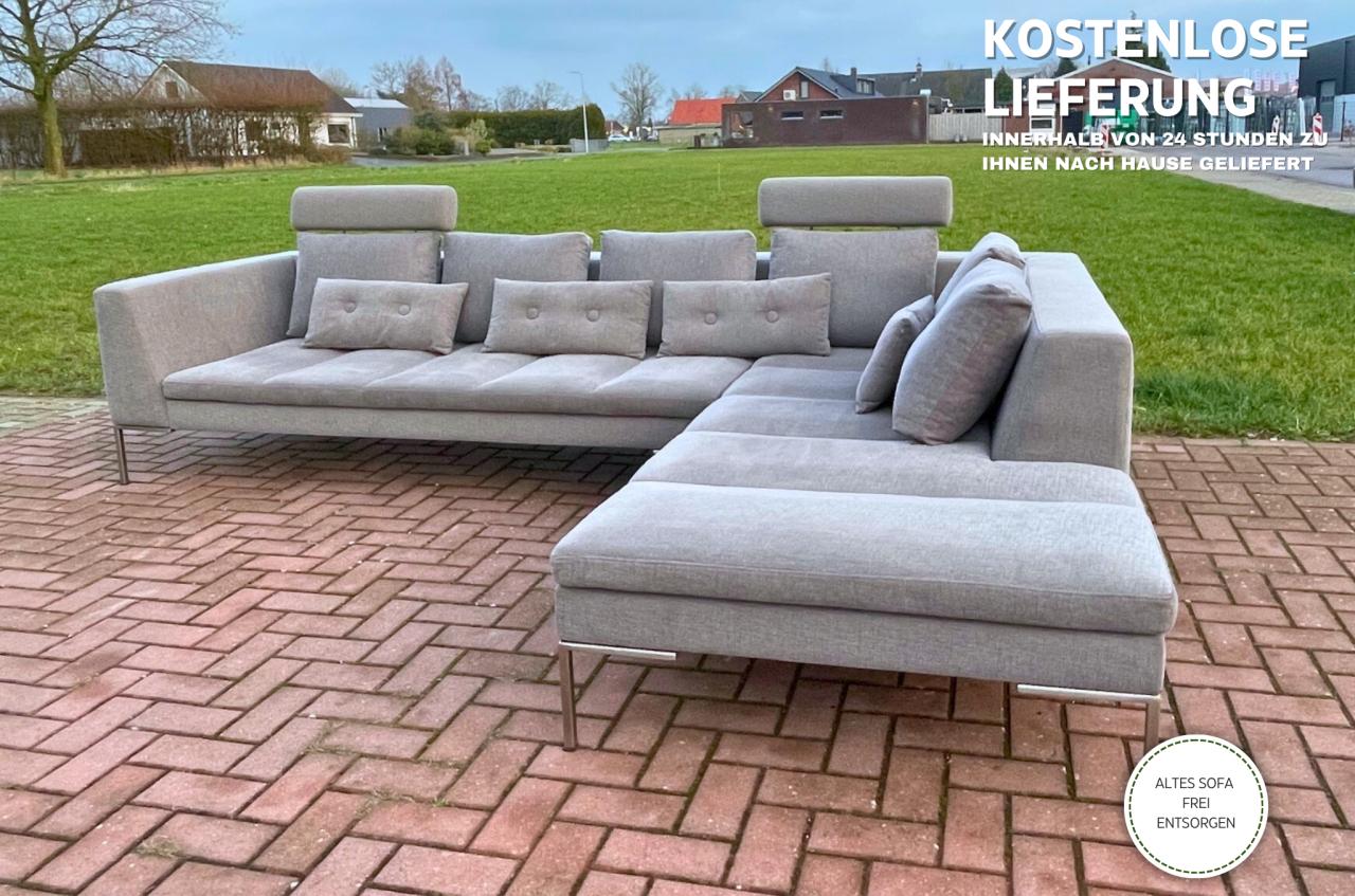 Montèl Tristan Taupe Hoekbank-Diepe Lounge Zit-Tijdloos Modern Design