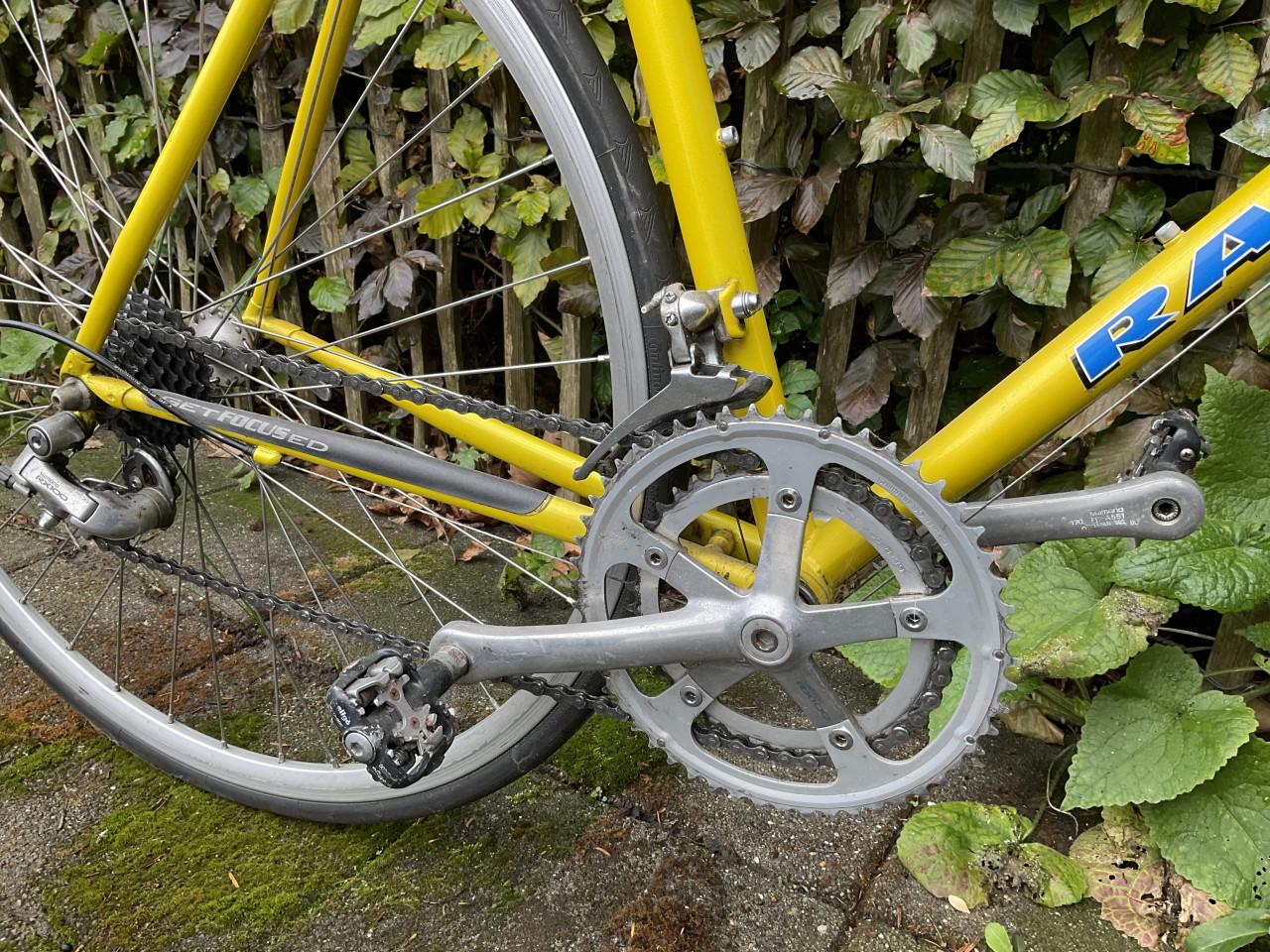 Raleigh opvallend gele vintage racefiets