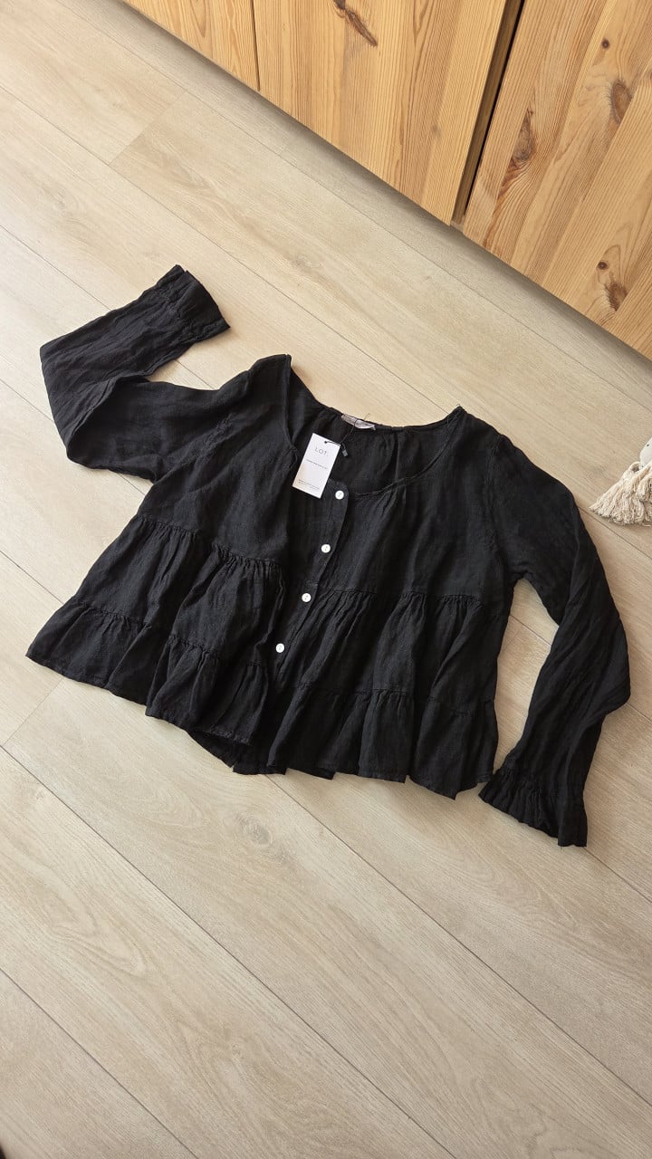 Blouse Linnen - Zwart