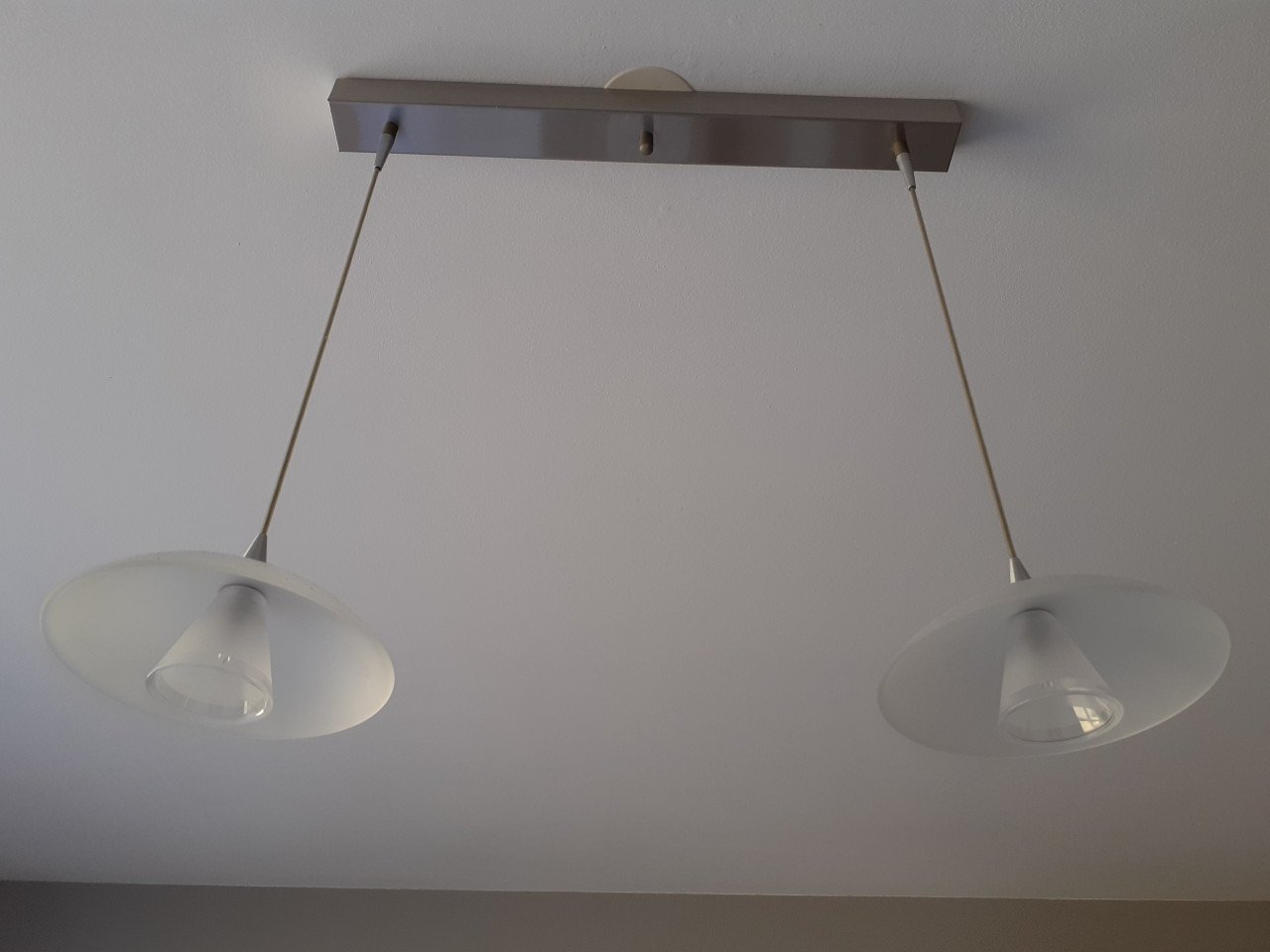 Hanglamp met 2 halogeen lichtpunten