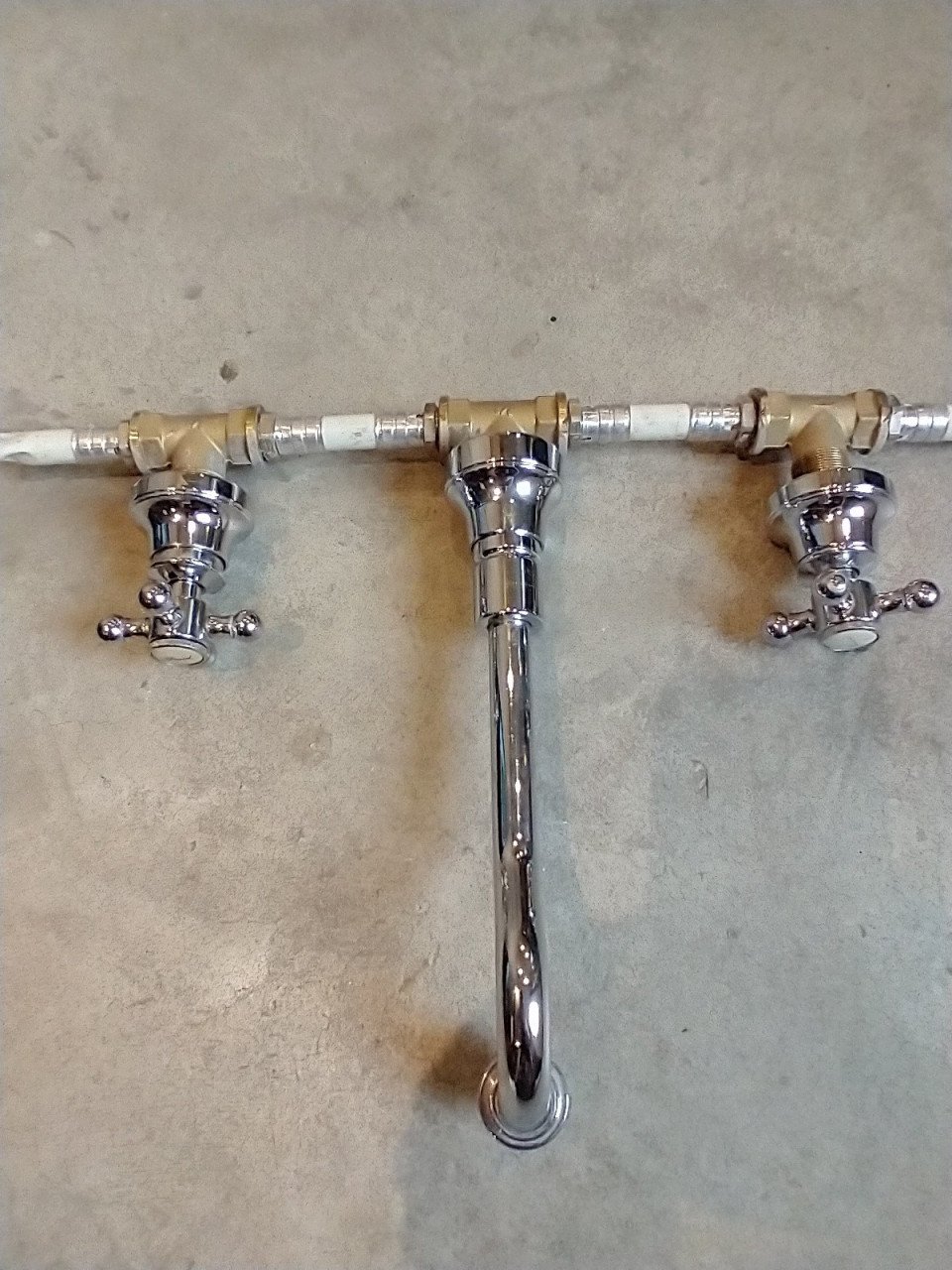 3 gats wastafel kraan chroom Engelse stijl