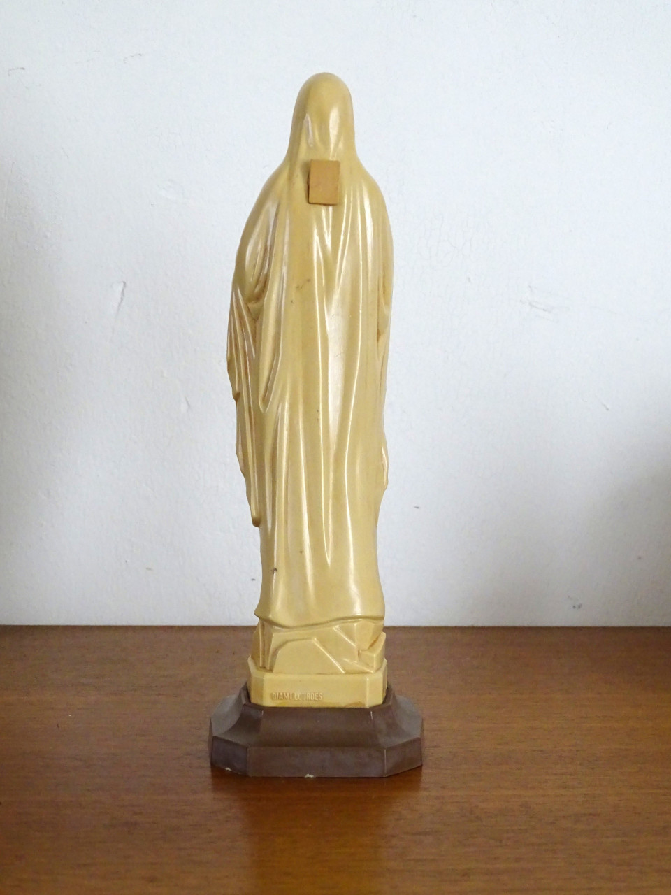 Vintage Beeldje Maria Lourdes Kunststof