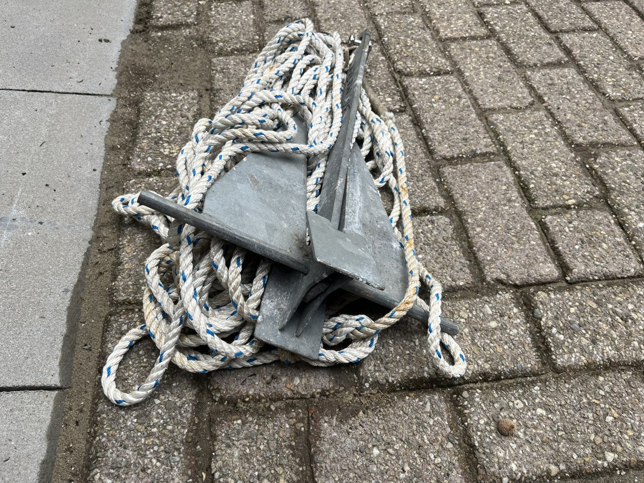 Danforth anker 4 kg met ankellijn