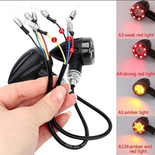Nieuw Set 4 Kunstof Motor Led Knipperlichten