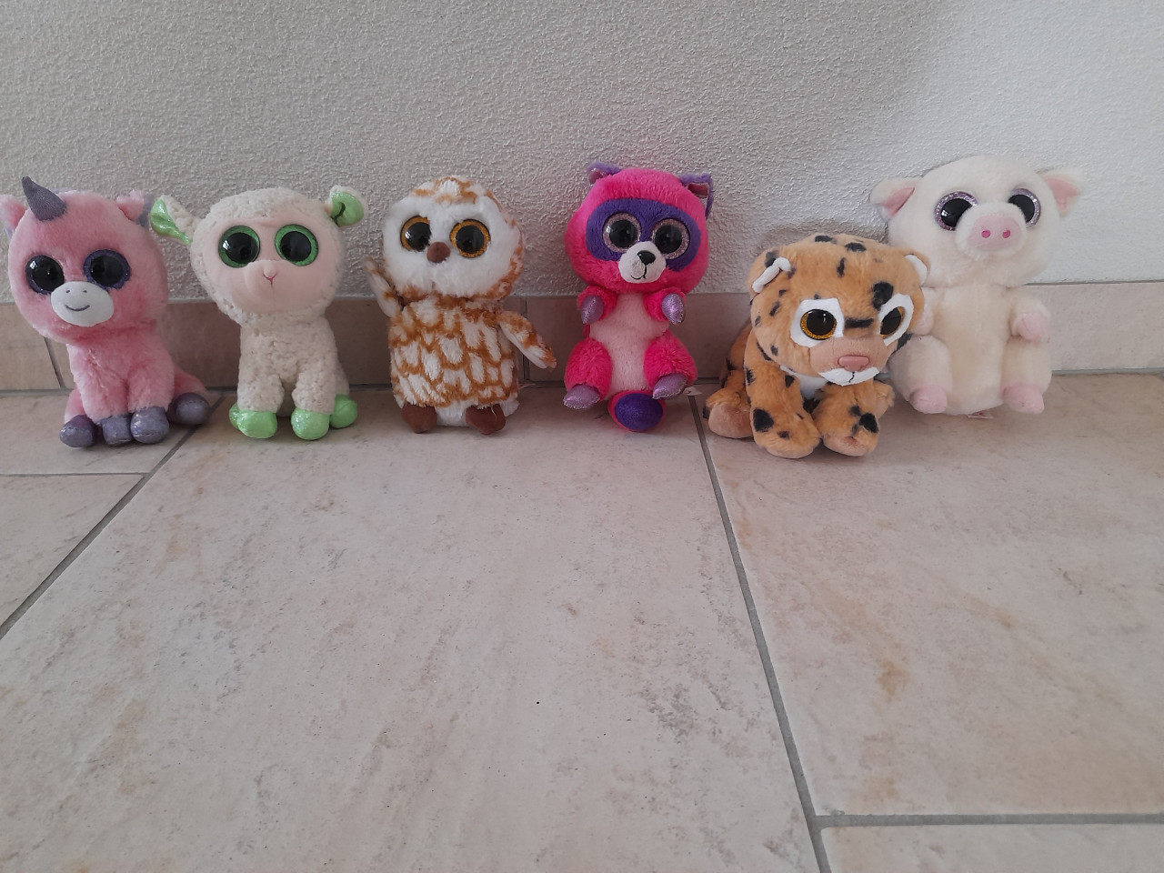 10 Ty knuffels ( z.g.a.n.) 16 cm groot  €2 per stuk