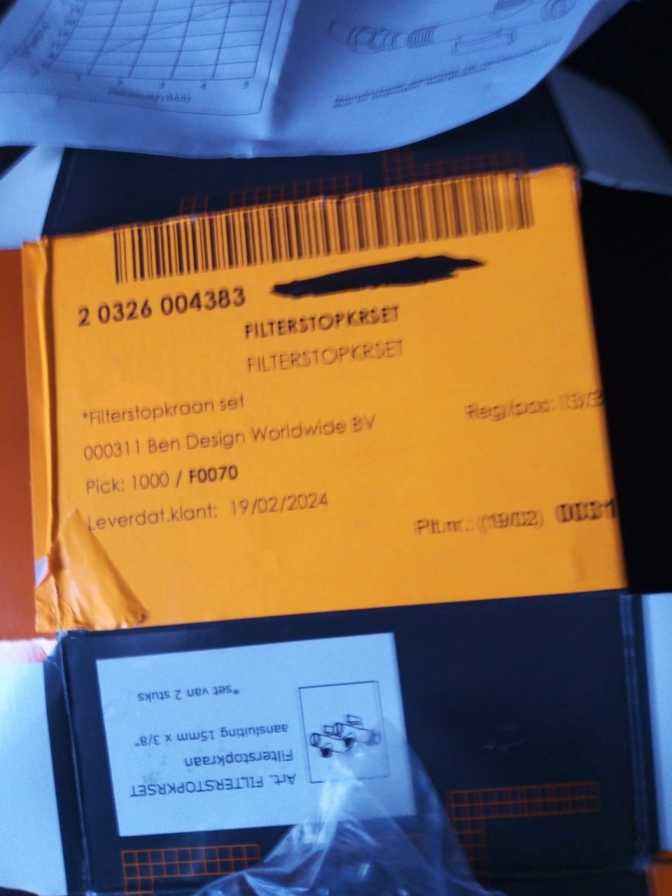 Te koop nieuw  filterstopkraan set €20,-