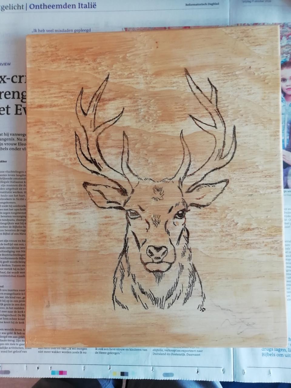Bord met plaat erop