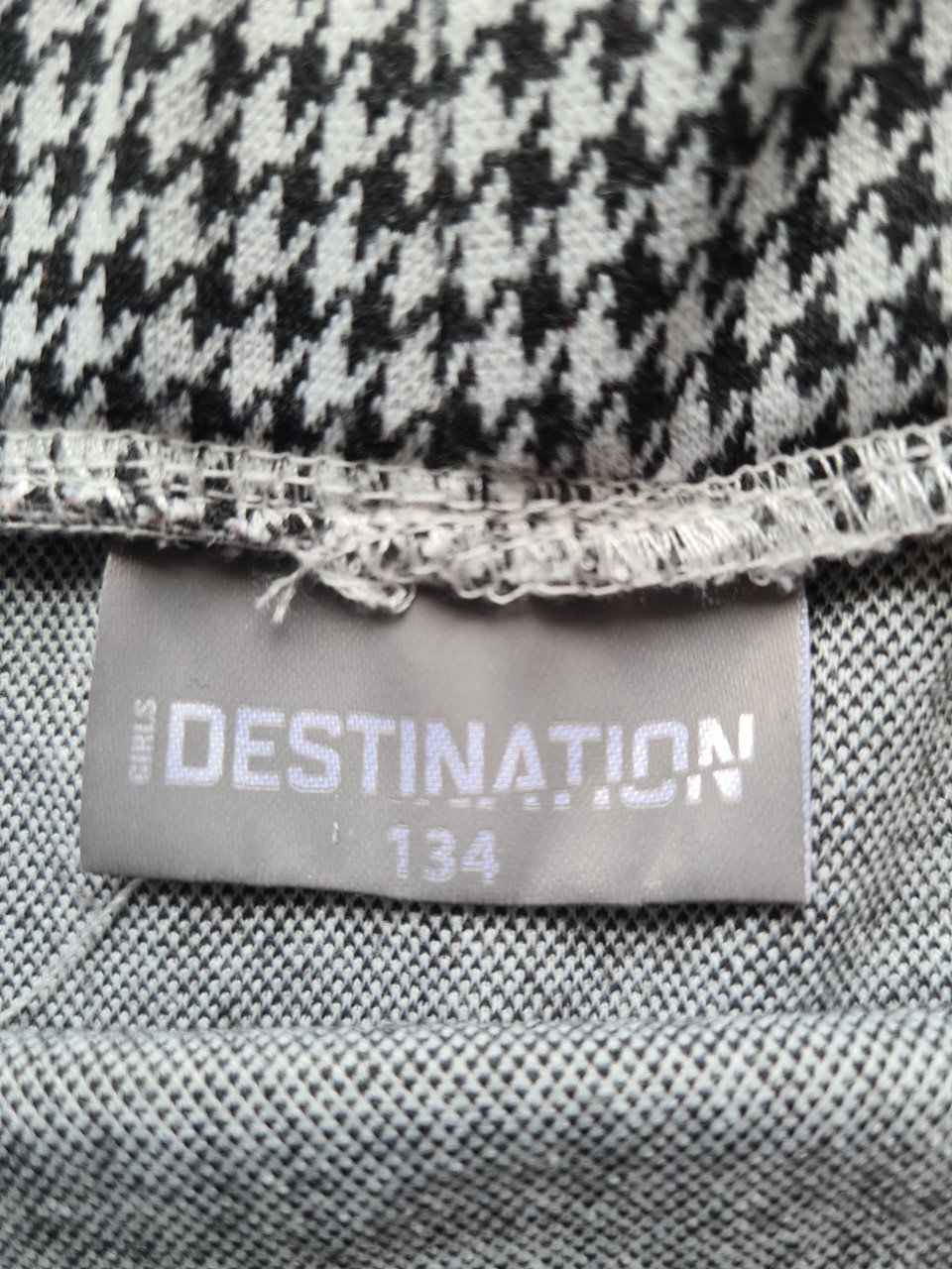 Zwart-wit pied de poule rokje van Destination  Maat 134