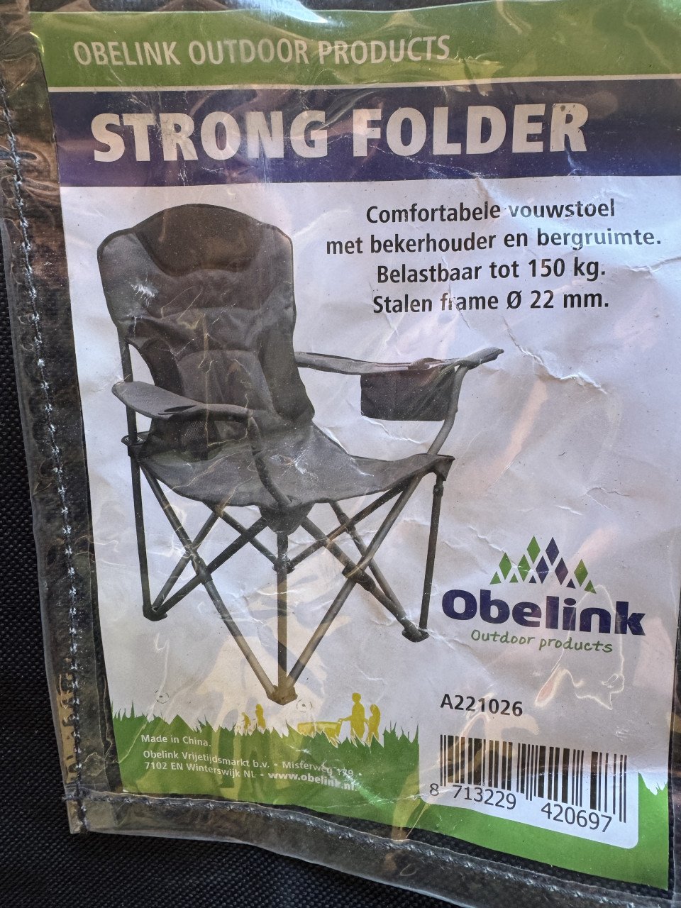 Te Koop 4 Obelink Strong Folder Camping Vouwstoel.
