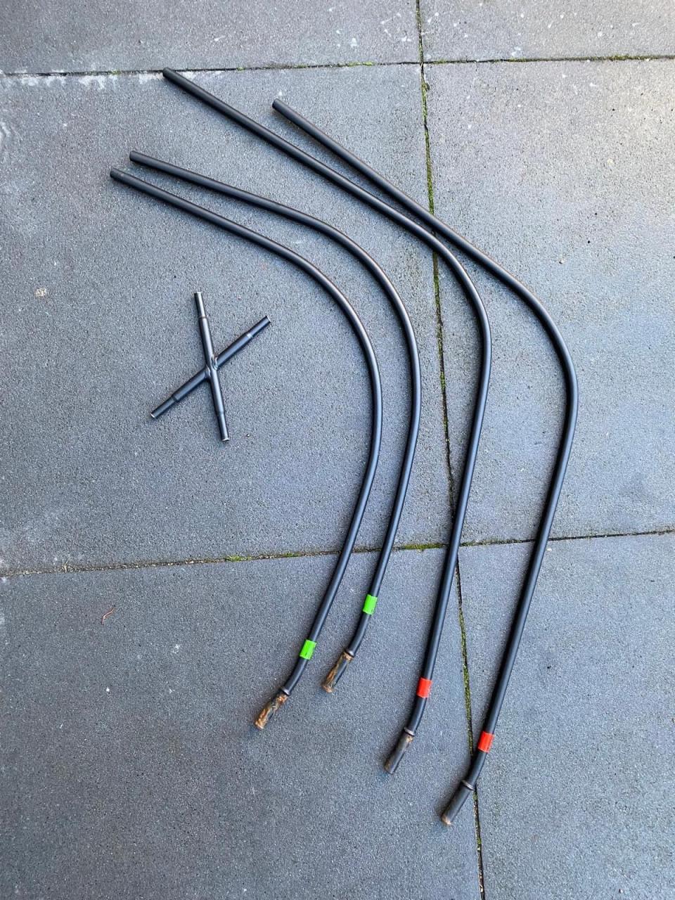 4 tentstokken regentent bakfiets Babboe Big