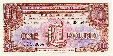 Biljetten British Armed Force  UNC